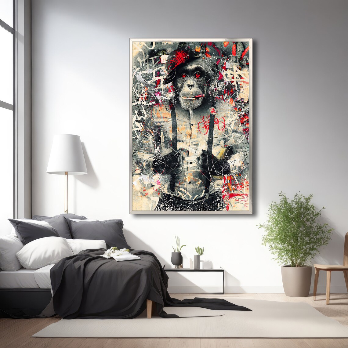 Edgy Graffiti Monkey, Contemporary Street Art - Image 3