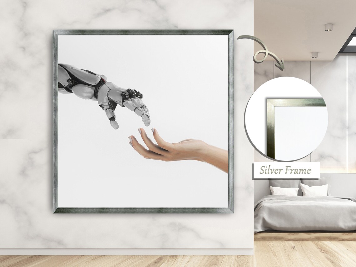 The Union Of People And Machine, Collaboration Art Print - Image 2