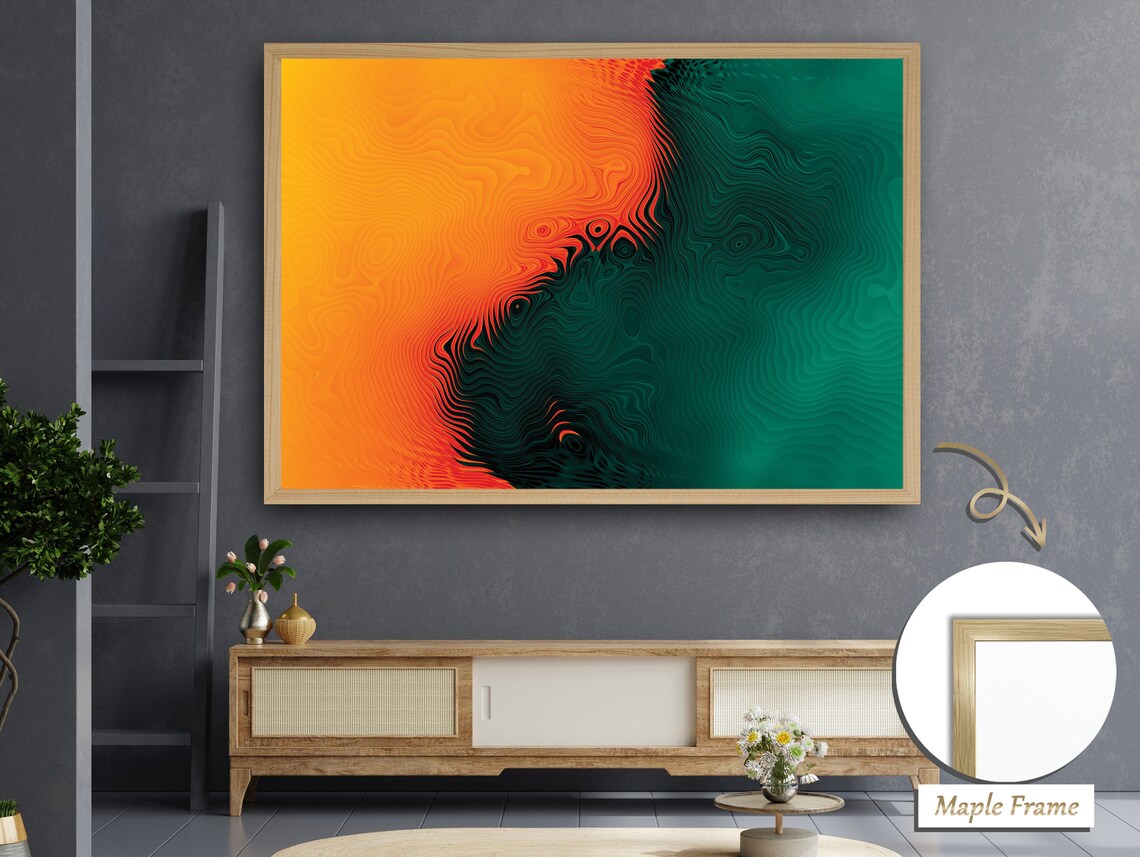 Raindrop Effect Abstract Art, Contemporary Home Decor - Image 5