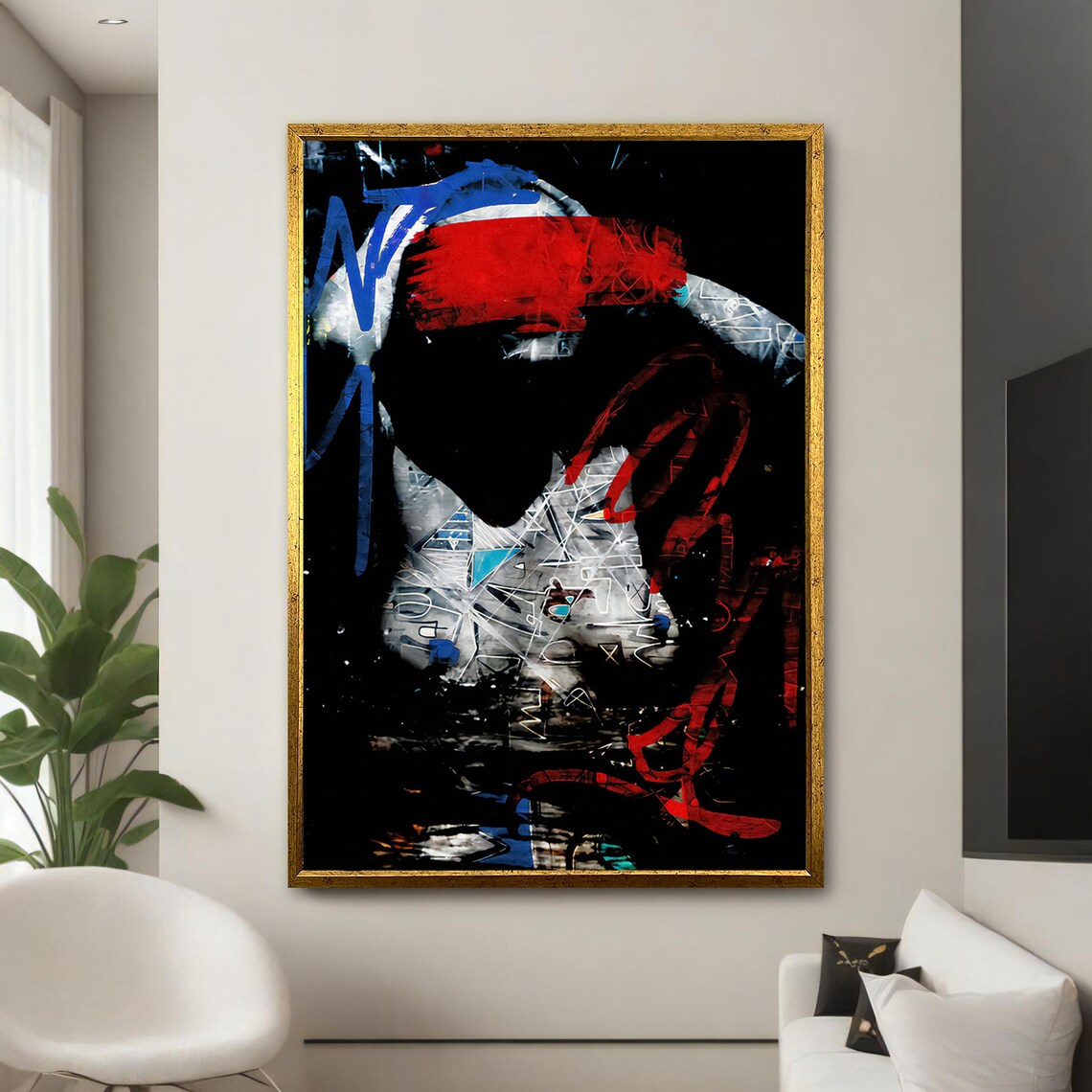 Abstract Urban Graffiti Art, Modern Home Decor - Image 5
