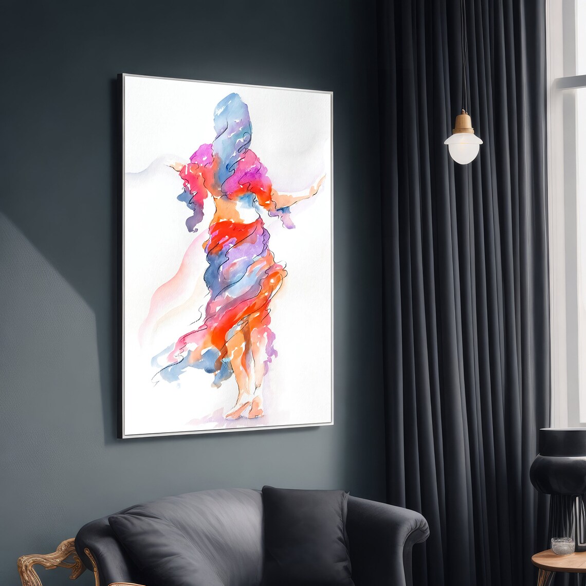 Abstract Dance Painting, Unique Home Decor Gift