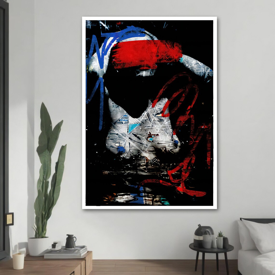 Abstract Urban Graffiti Art, Modern Home Decor - Image 2