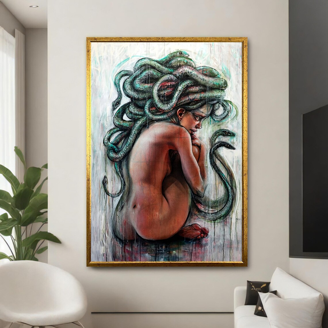 Medusa Nude Sensual Mythology Art, Intimate Gift - Image 5