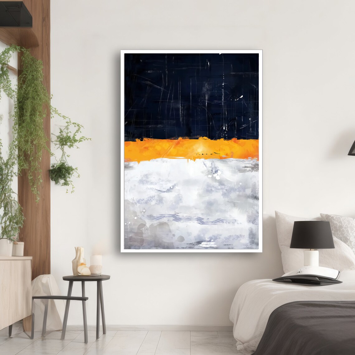 Modern Abstract Painting, Bold Color Blocks - Image 2