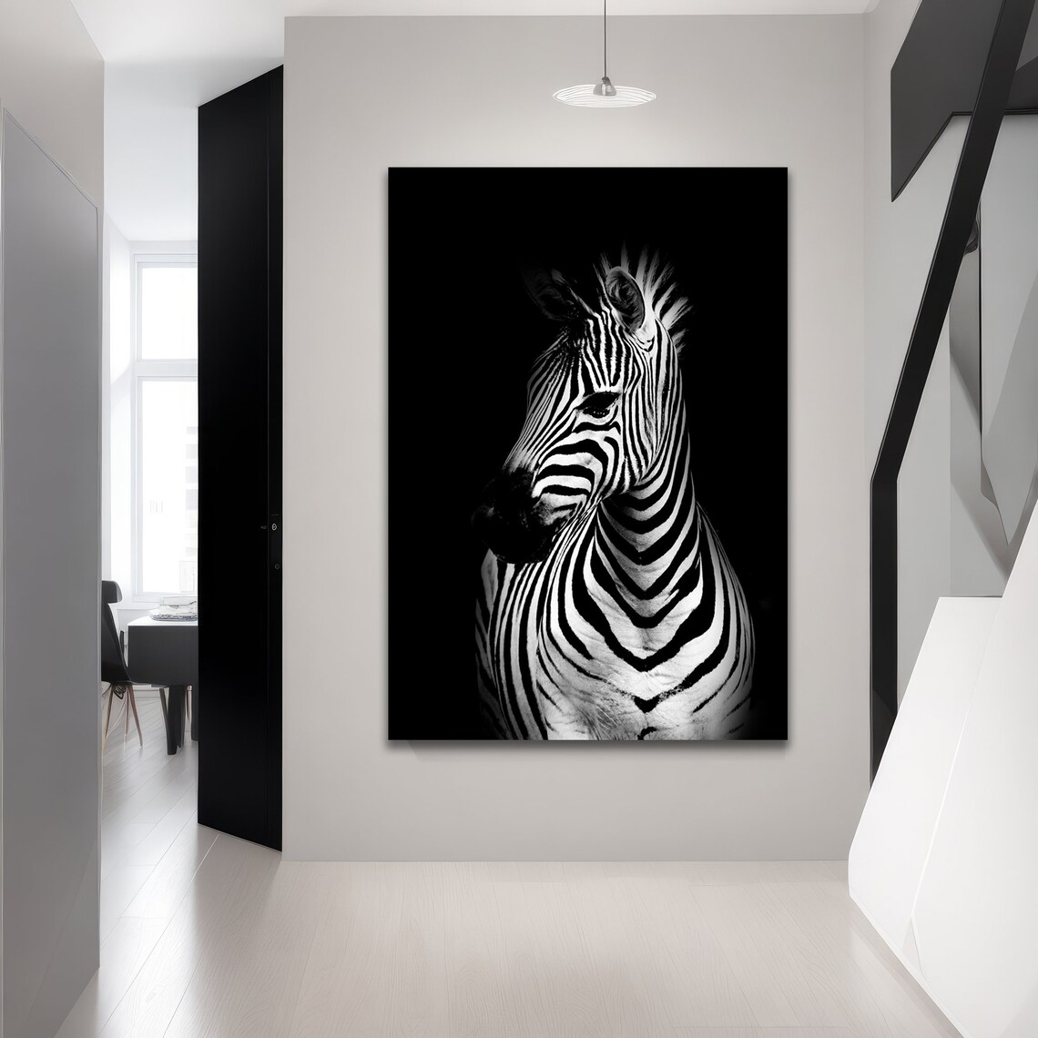 Abstract Zebra Art Print, Zebra Wall Decor - Image 2