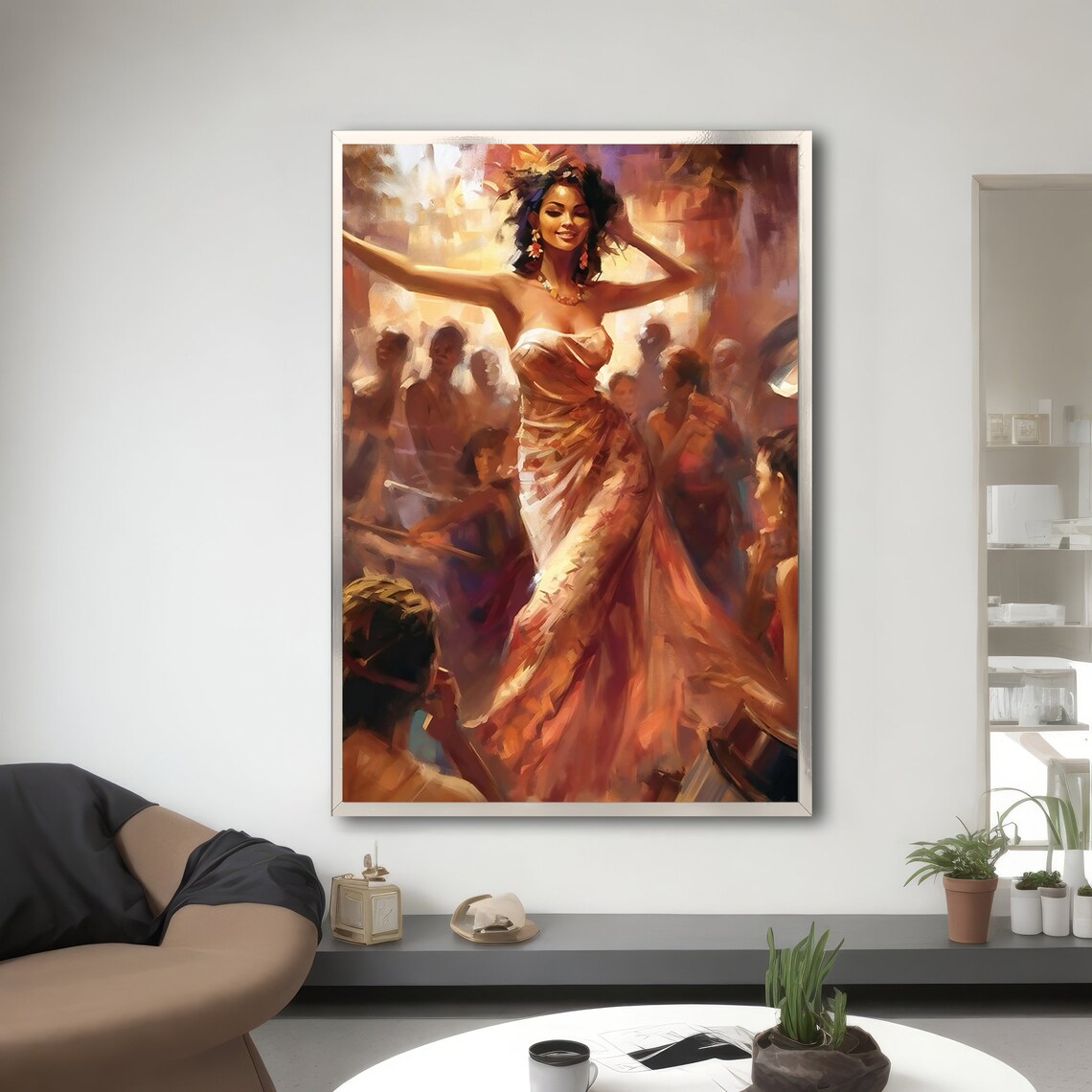 Joyful Carnival Dancer, Ethnic Festive Wall Art - Image 3
