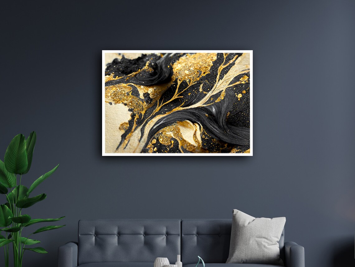 Elegance In Fluidity, Contemporary Marbled Effect - Image 4
