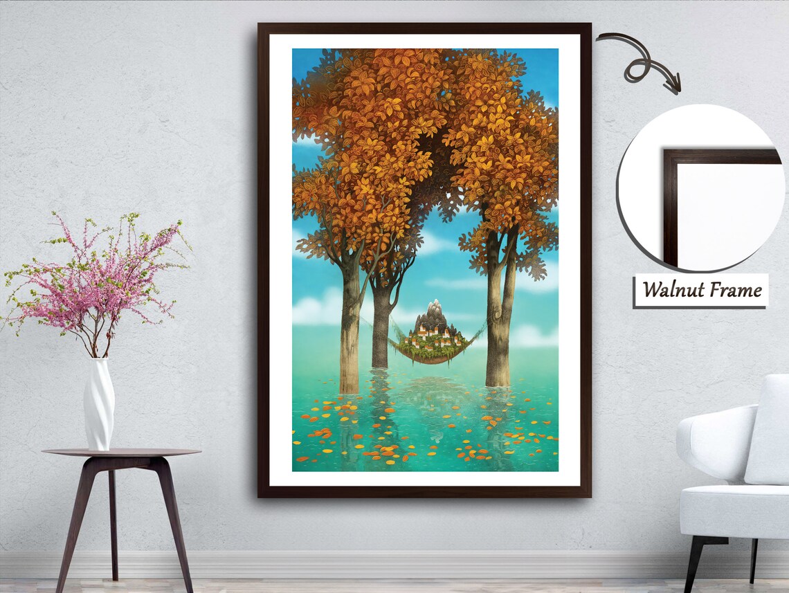 Three Trees Overlooking the Sea, Coastal Landscape - Image 3