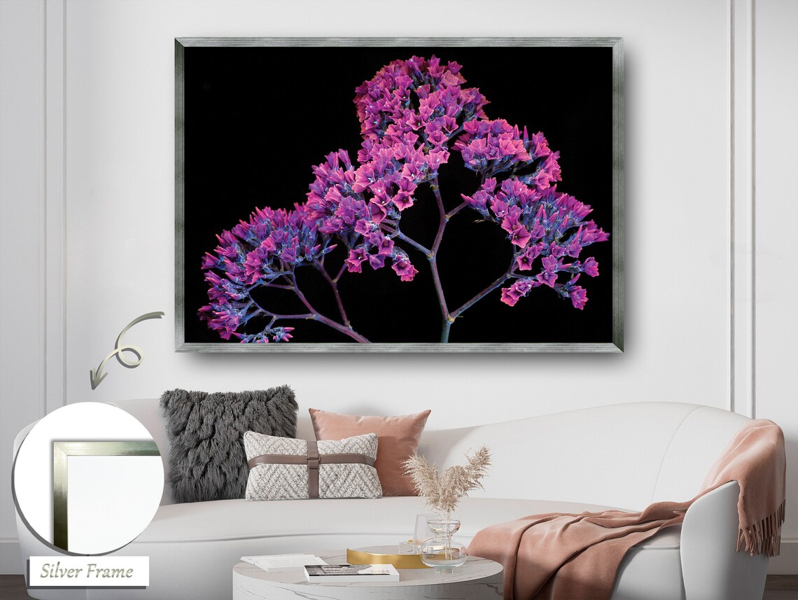 Purple Blossom Tree, Elegant Nature Art Print - Image 2