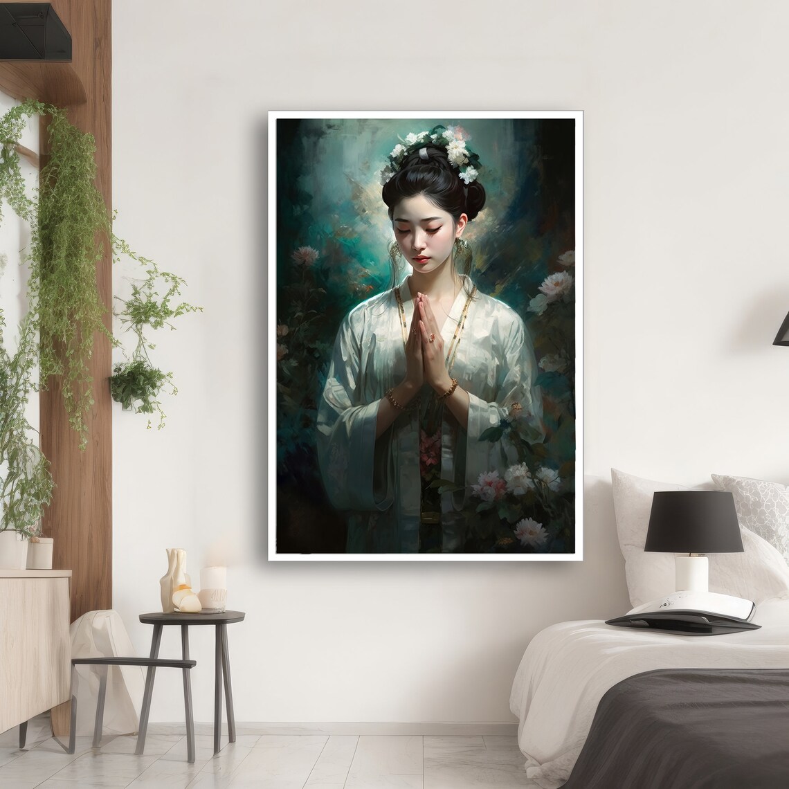 Serene Ethnic Art Woman in Traditional Attire, Cultural Serenity - Image 2