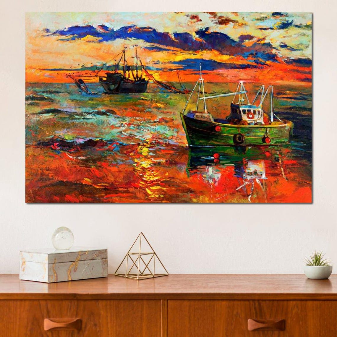 Fishing Boats - Coastal Art Print - Image 4