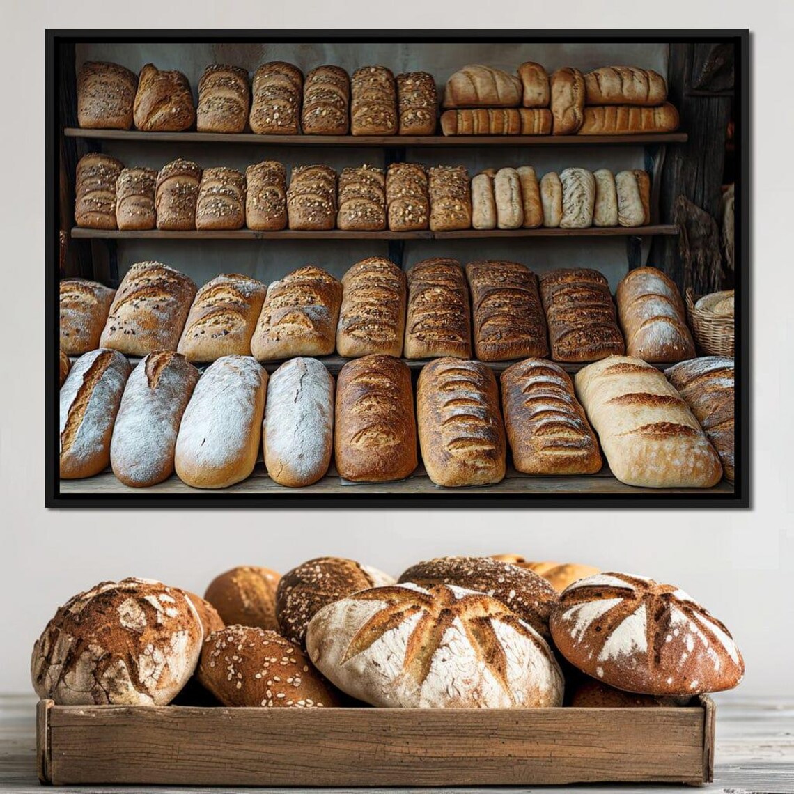 Rustic Bread Art Print, Bakery Kitchen Decor - Image 4