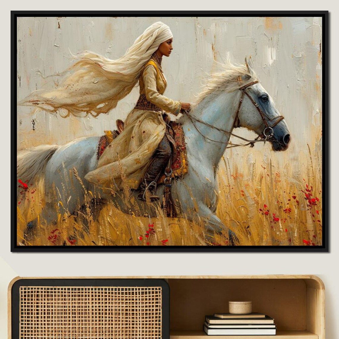 Golden Gallop Across Meadows, Rustic Farmhouse Art - Image 3