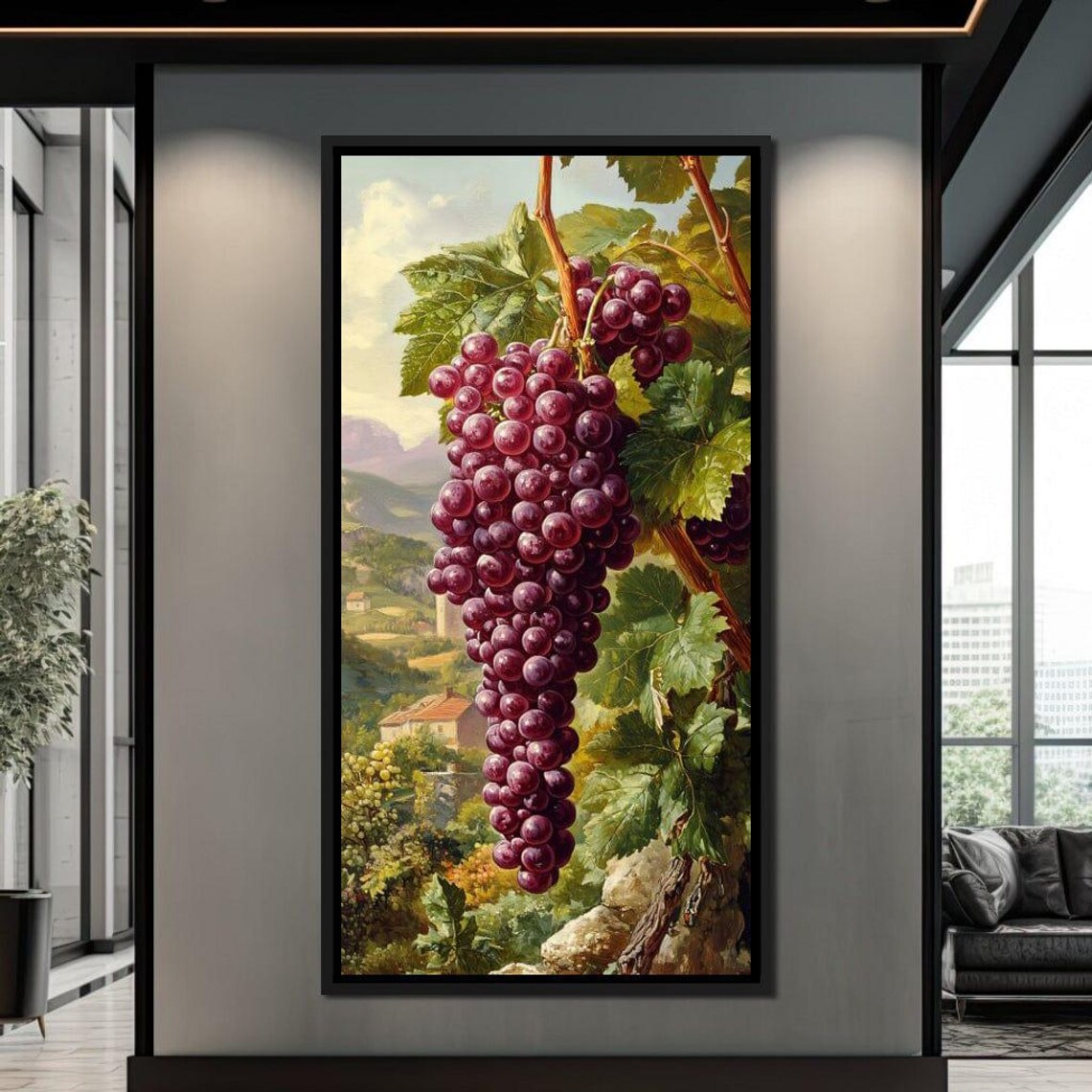 Bountiful Vineyard Grapes Harvest Modern Decor - Image 3