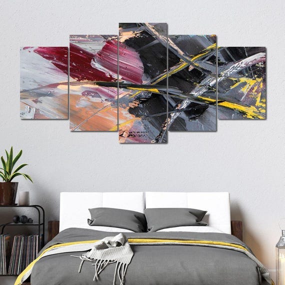 Abstract Surface, Modern Geometric Oil Painting