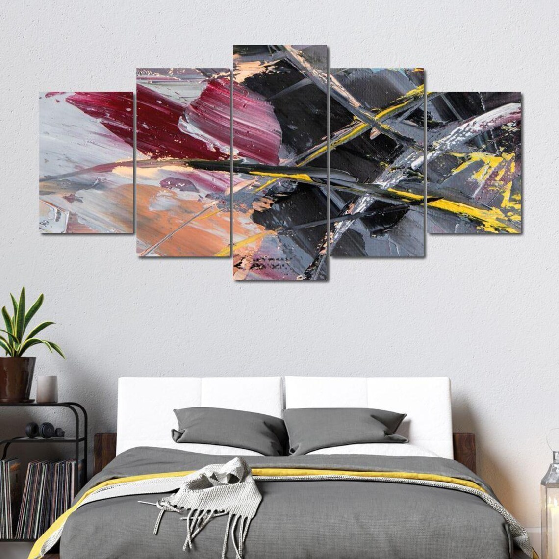 Abstract Surface, Modern Geometric Oil Painting