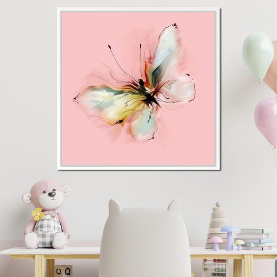 White Butterfly Colorful Butterfly Art Home Decor Watercolor Butterfly Print Nature Inspired Wall Art Spring Decor By Nichecanvas