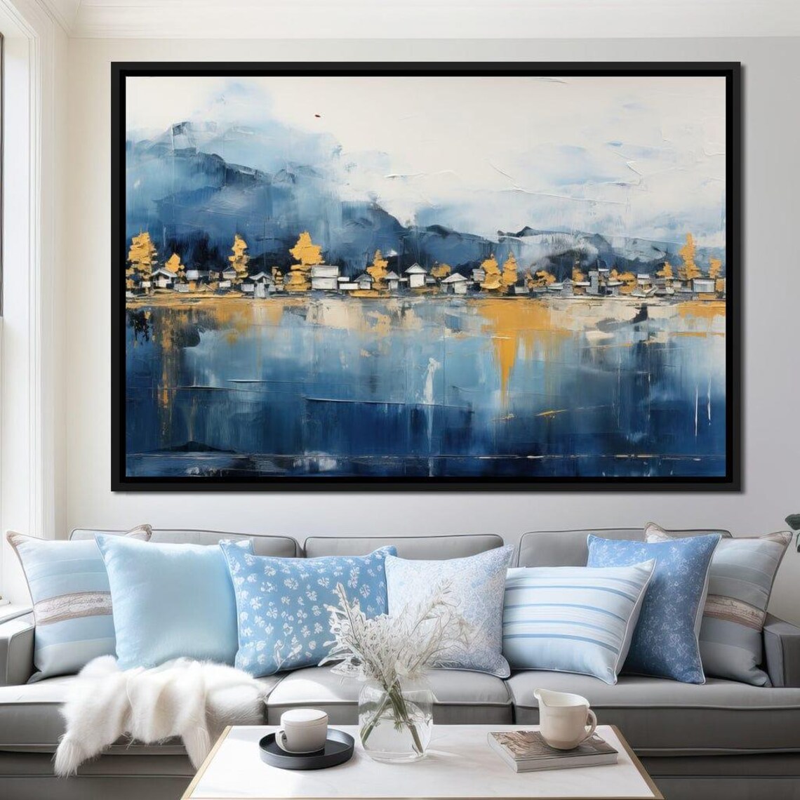Mystical Forest Lake Abstraction Modern Wall Art Nature Decor Calming Colors Abstract Design Serene Atmosphere By Nichecanvas - Image 3