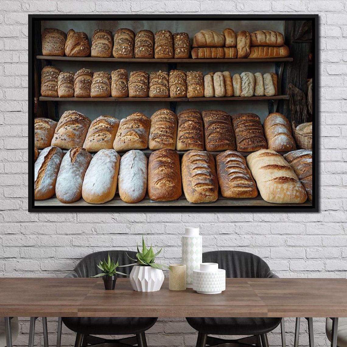 Rustic Bread Art Print, Bakery Kitchen Decor - Image 3