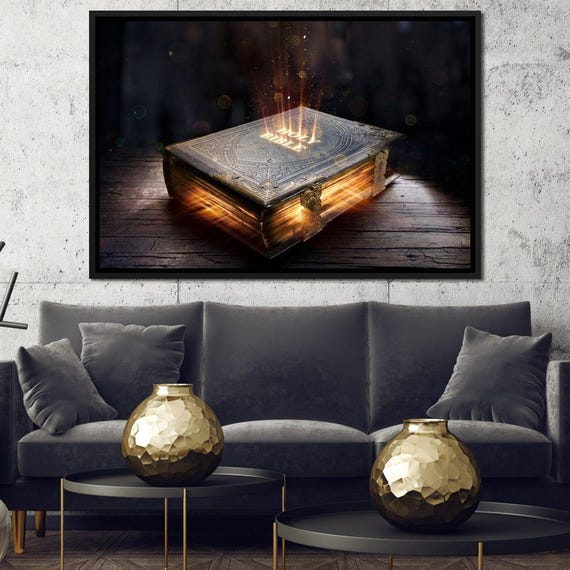 Holy Bible Spiritual Wall Art Christian Home Decor Illuminated Bible Bible Verse Art Religious Decor By Nichecanvas