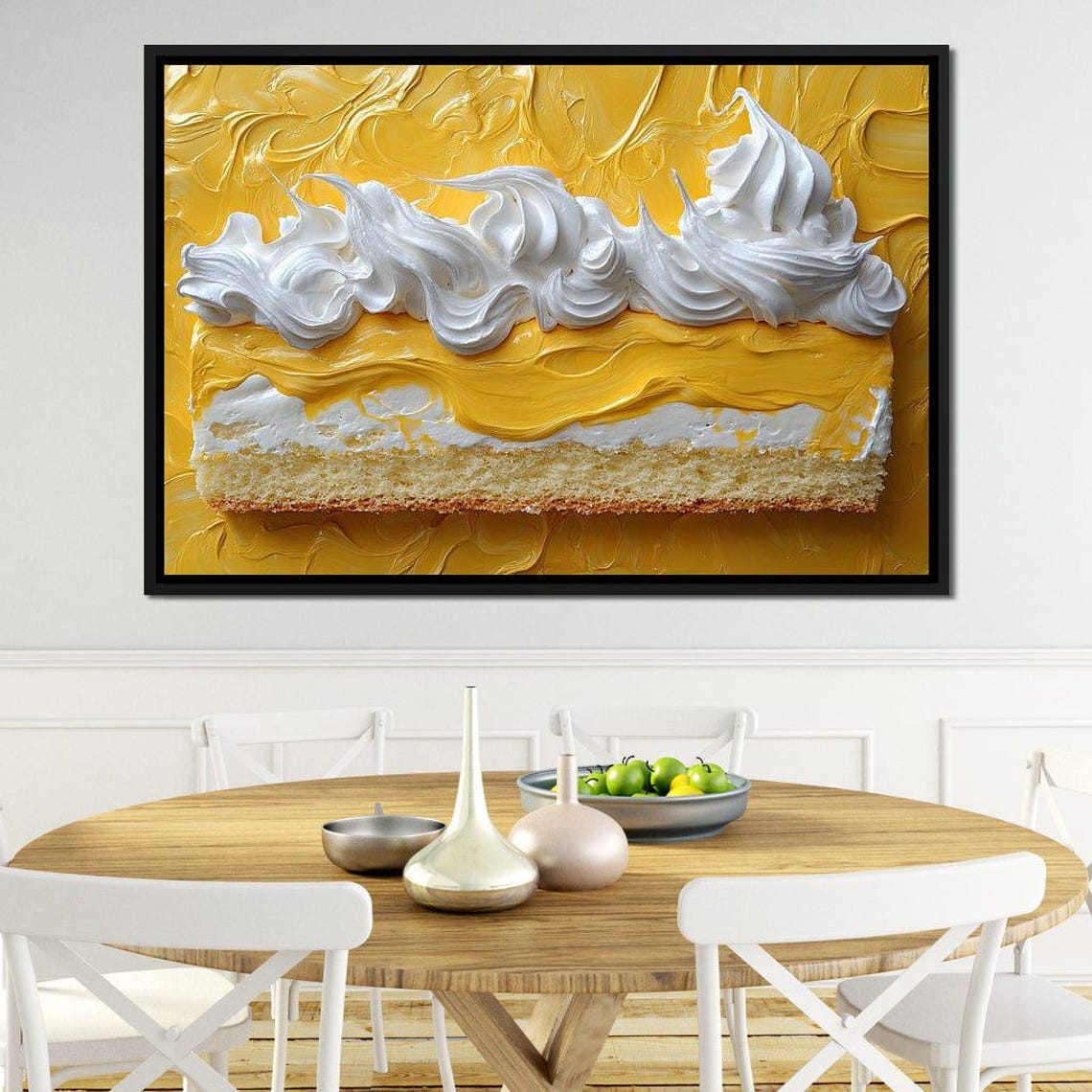 Lemon Cream Pie Dessert Decor Bright Yellow Home Decor Culinary Art Print Kitchen Wall Art By Nichecanvas - Image 2