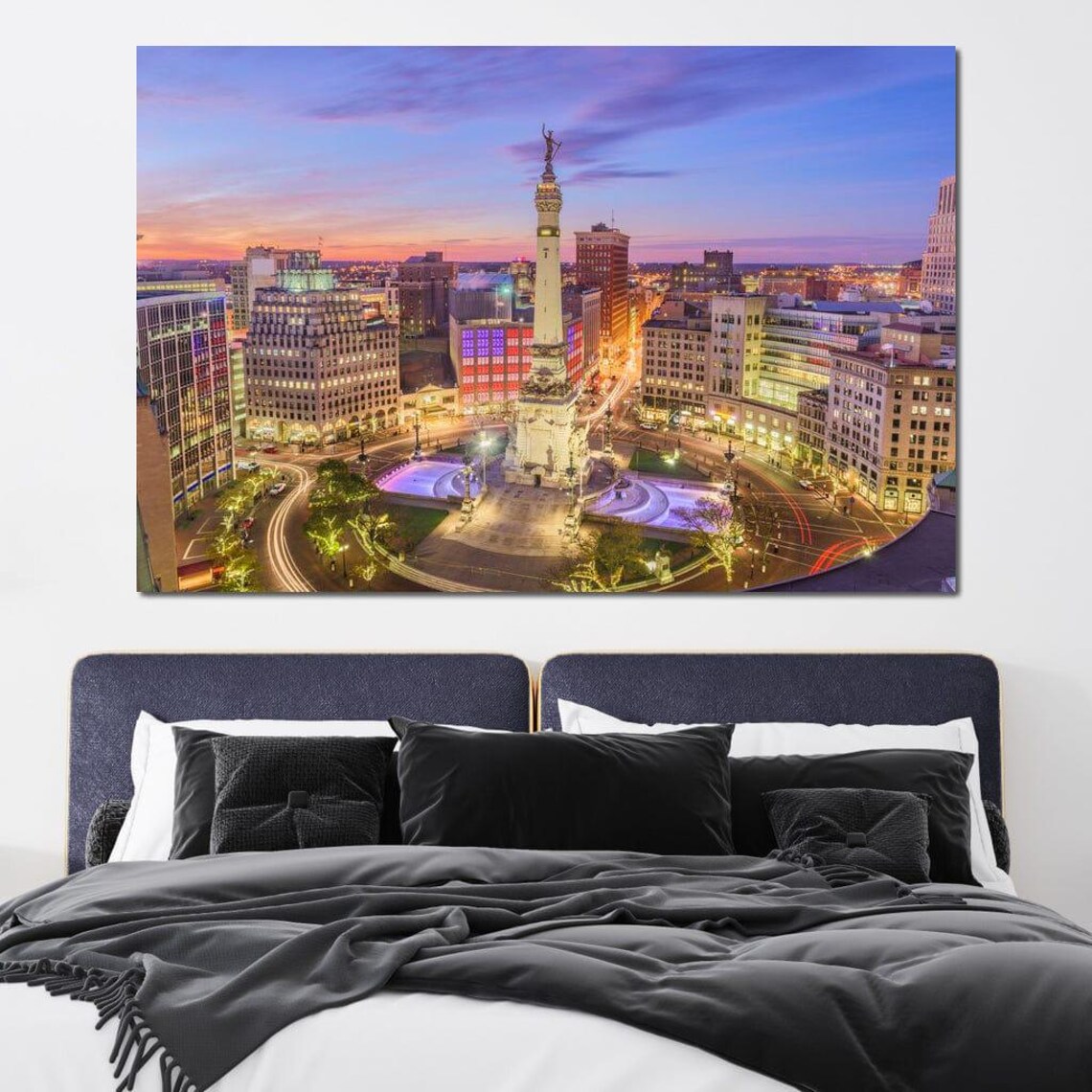 Indianapolis Skyline, City View Art Print - Image 4
