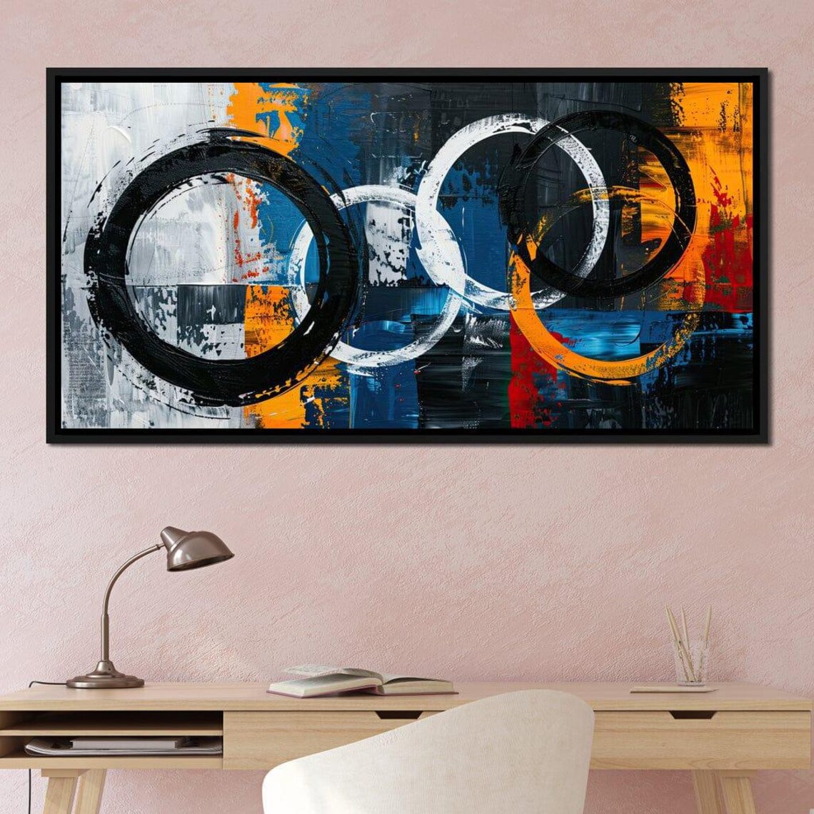 Spectral Orbits In Harmony, Modern Abstract Circles - Image 3