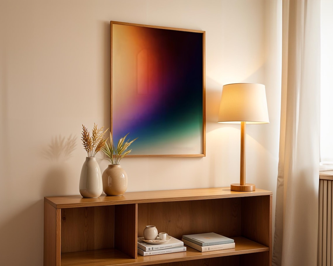 Abstract Sunset Gradient Poster, Moody Aura Sky