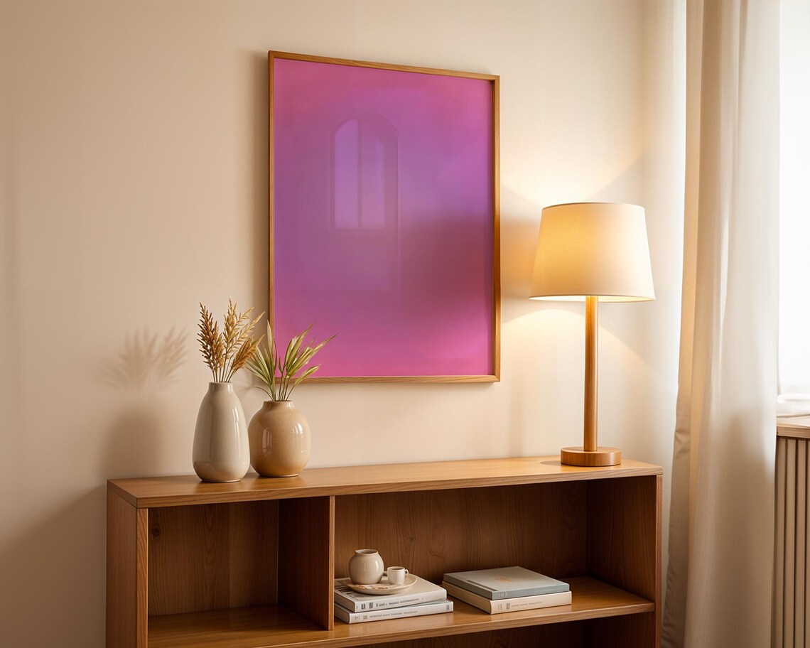 Soft Lavender Aura Art Print, Minimalist Zen Decor