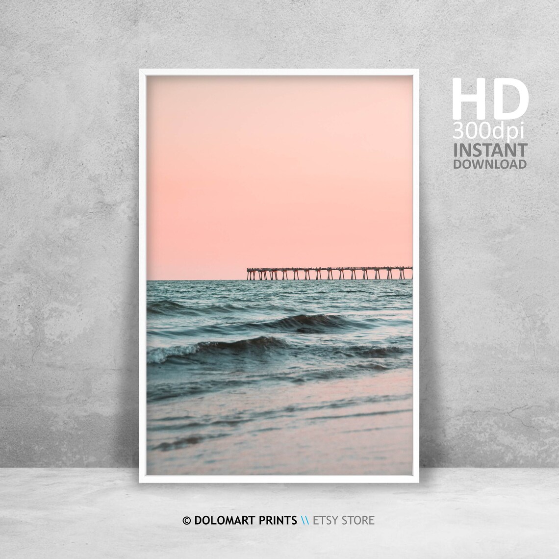Beach Photography Pastel Sunset Sea Art Print