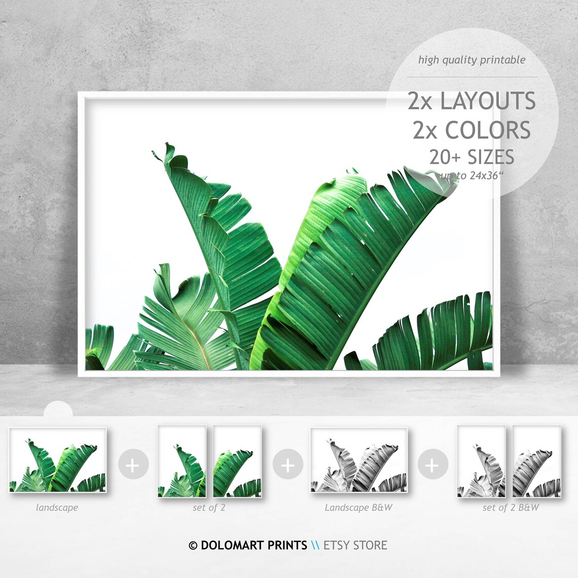 Botanical Prints Rustic Greenery Art Print Set - Image 4