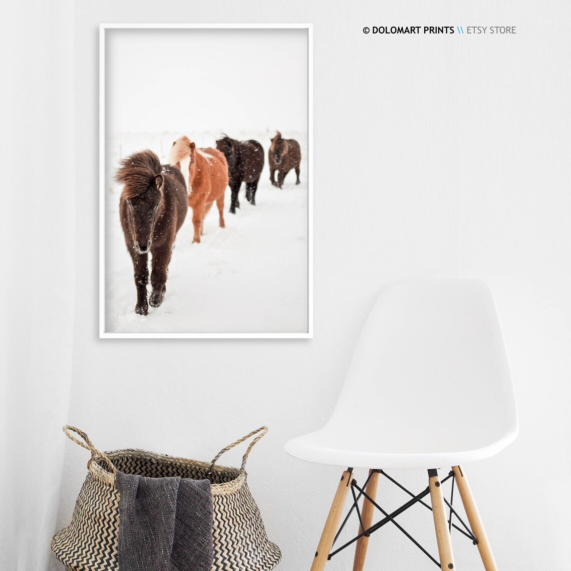 Wild Horse Farmhouse Art Print, Rustic Wall Decor - Image 3