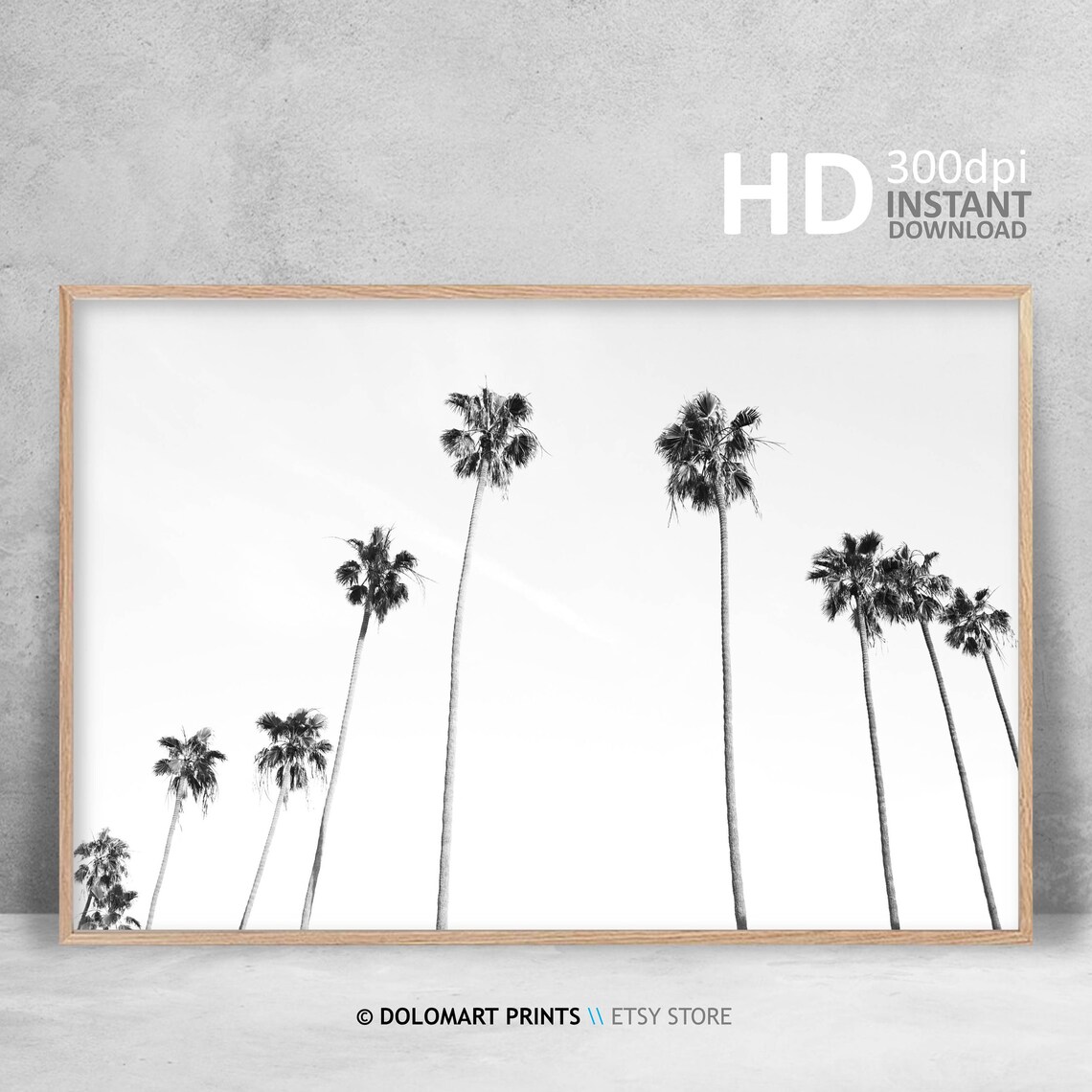 Palm Tree Print, Tropical Black and White Poster - Image 4