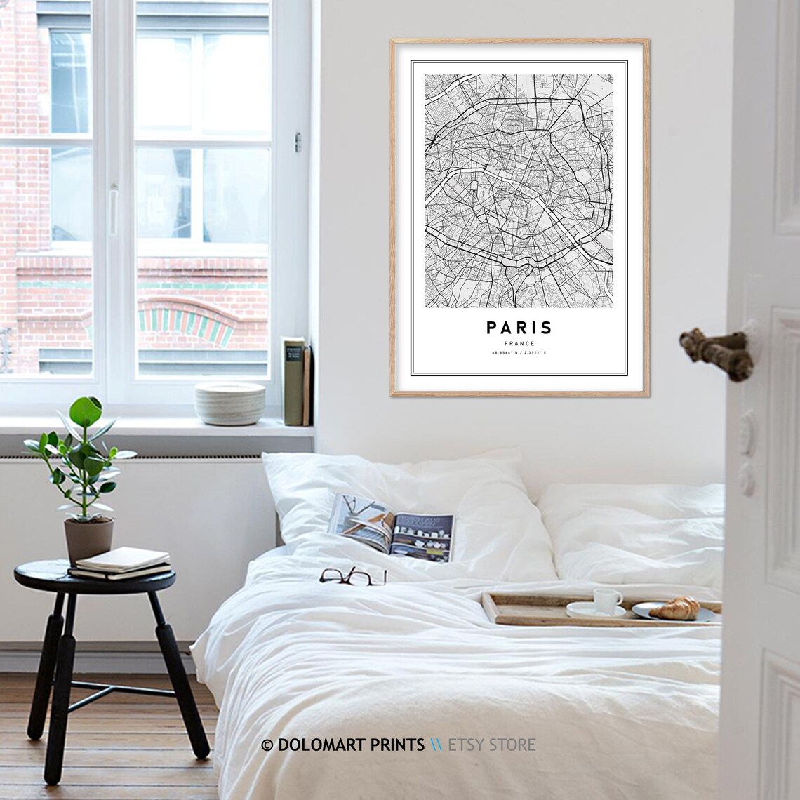Paris, France Map Travel Poster, Modern Decor - Image 4