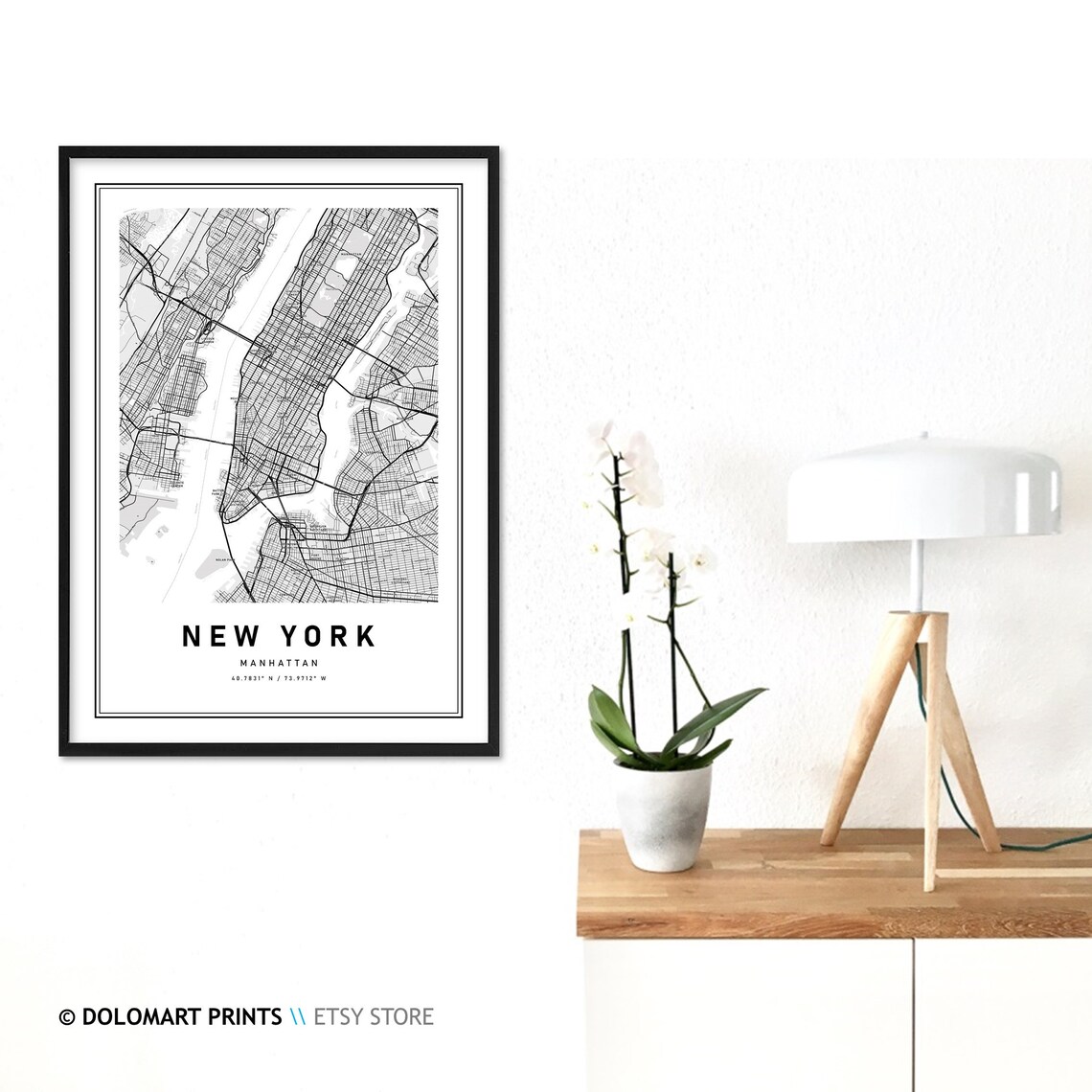New York City Map, Manhattan Travel Poster - Image 3