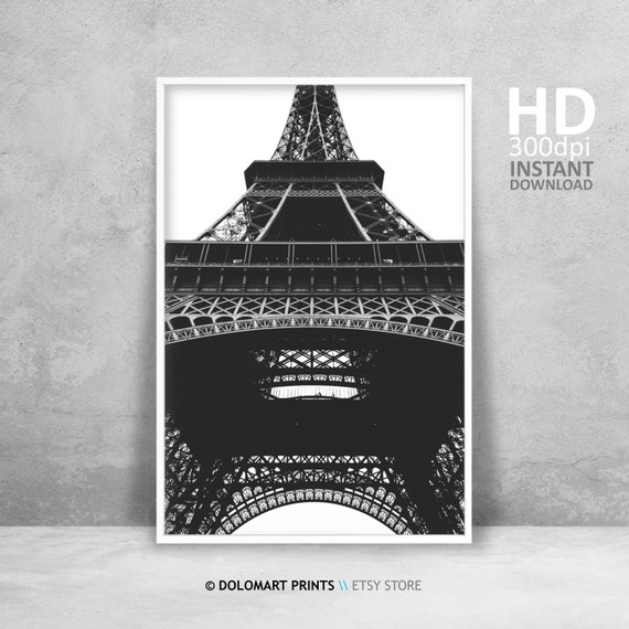 Paris Wall Art Eiffel Tower Print Paris Black And White Poster Paris Home Decor Paris Wall Decor Eiffel Tower Decor Eiffel Tower Photo