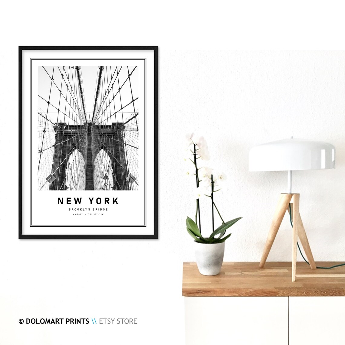 Brooklyn Bridge, New York City Travel Poster - Image 3