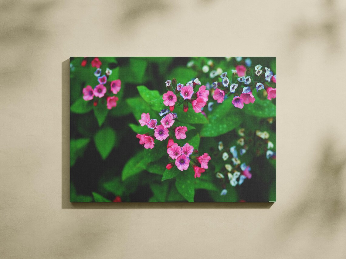 Wild Spring Flowers I Pink Pastel Colours Luxury Print Home Decor Wall Art Gift Nature Design Room Decor Ready To Hang - Image 3