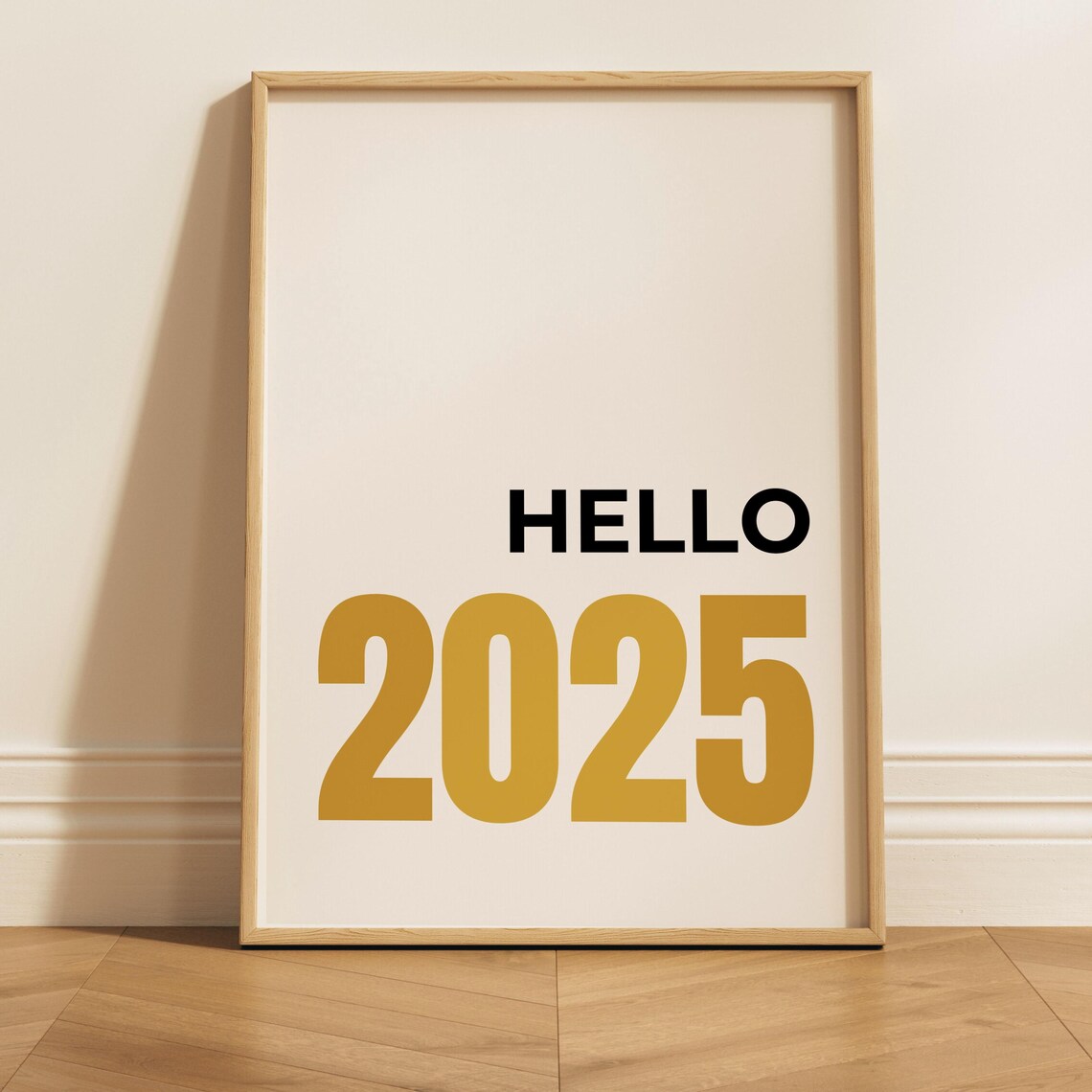Hello 2025 - Minimalist Motivational Year Poster - Image 2