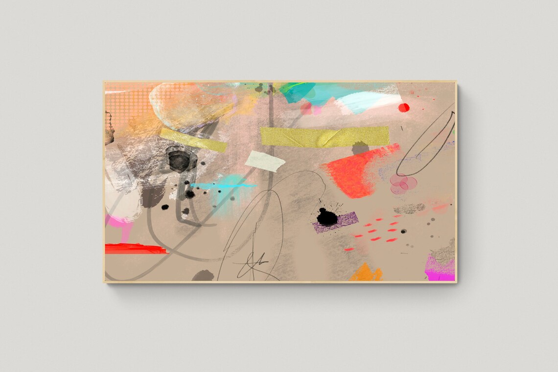 Beige and Orange Fruit Art Print for TV Decor - Image 6
