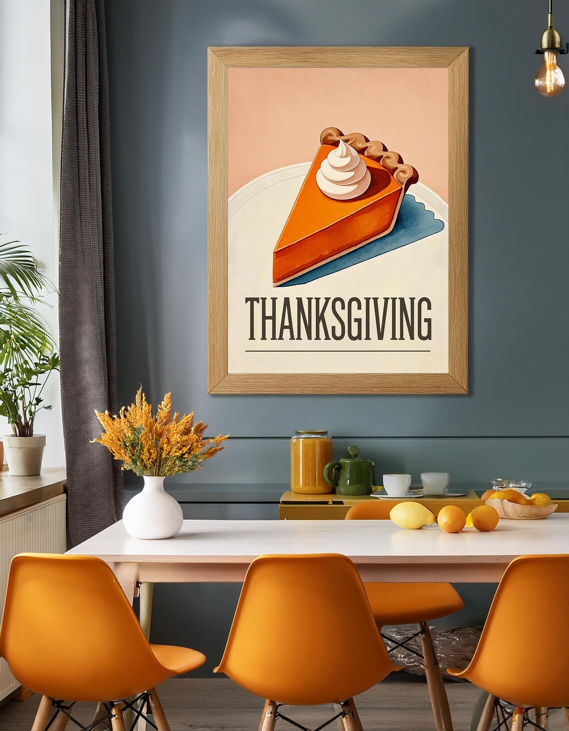 Pumpkin Pie Slice Thanksgiving Vintage Dessert Sweet Retro Kitchen Wall Poster - Image 7