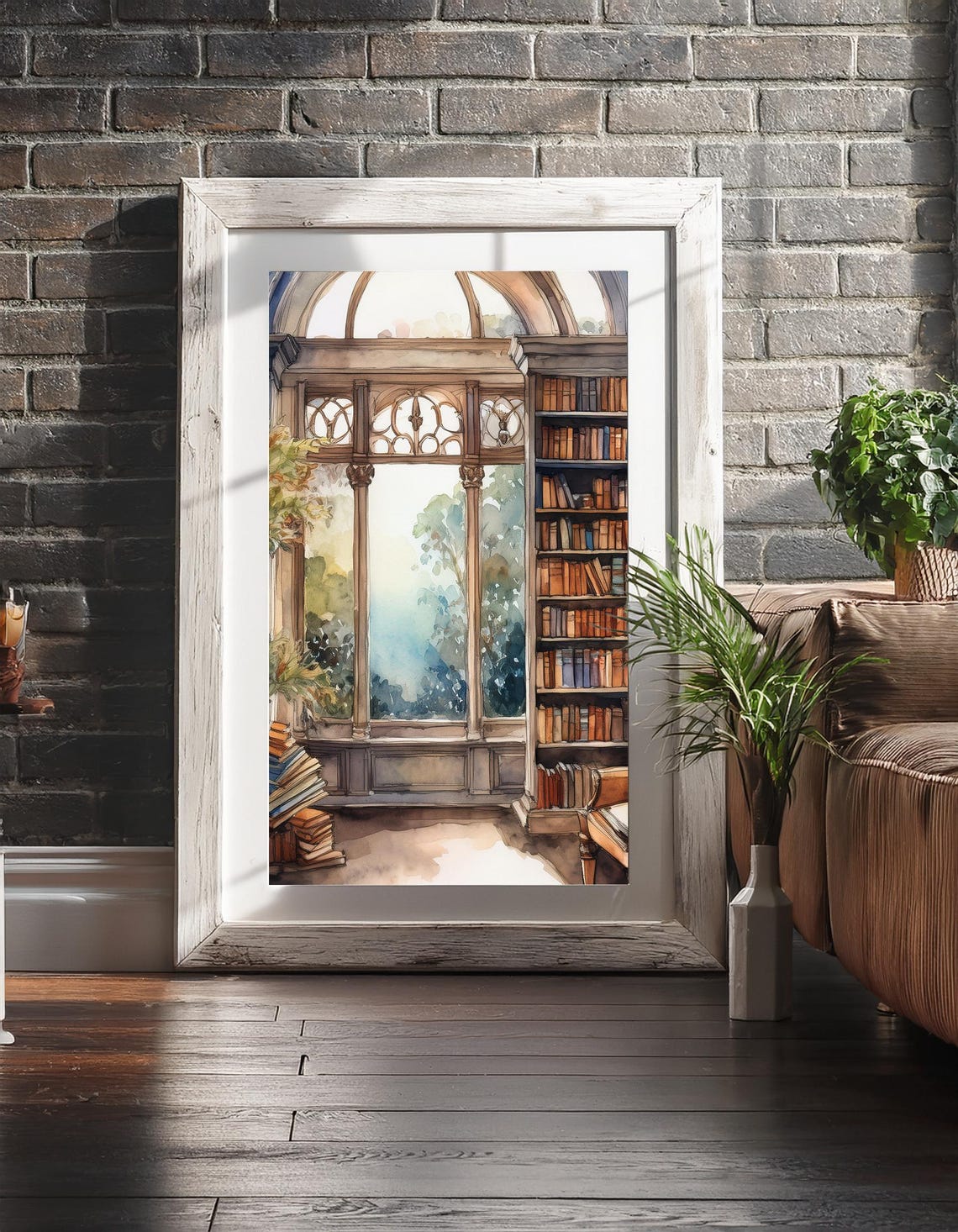 Library Watercolor Illustration Art File For Printing Librariancore Wall Art Librariancore Print Book Lover Librarian Print - Image 6