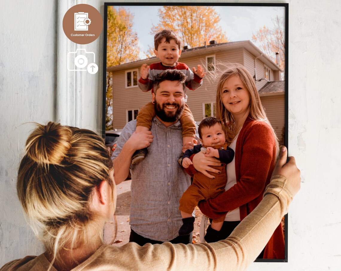 Personalized Custom Family Photo Portrait Memory Gift Poster