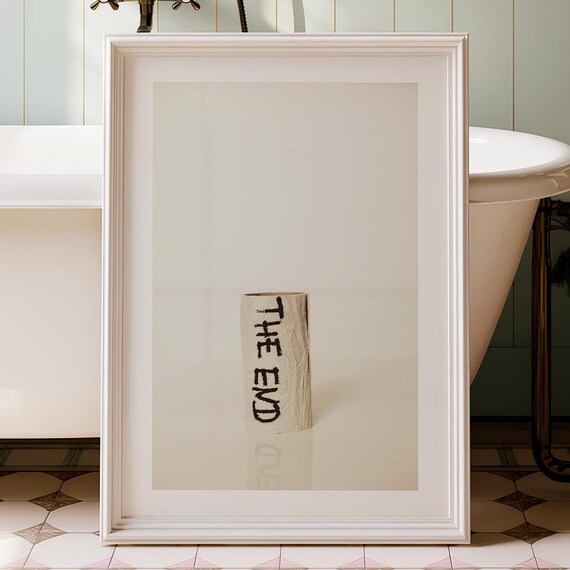 Toilet Roll Print Bathroom Humor Poster