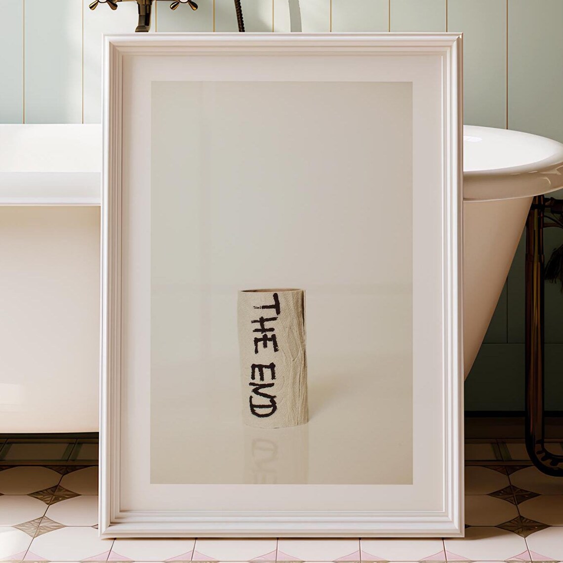 Toilet Roll Print Bathroom Humor Poster