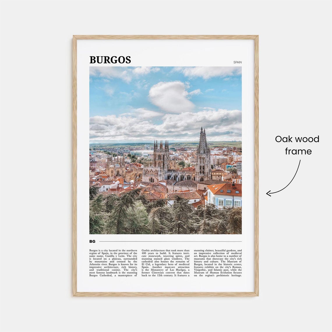Burgos Travel Poster Burgos Wall Art Burgos Poster Print Burgos Photo Burgos Decor Spain - Image 3