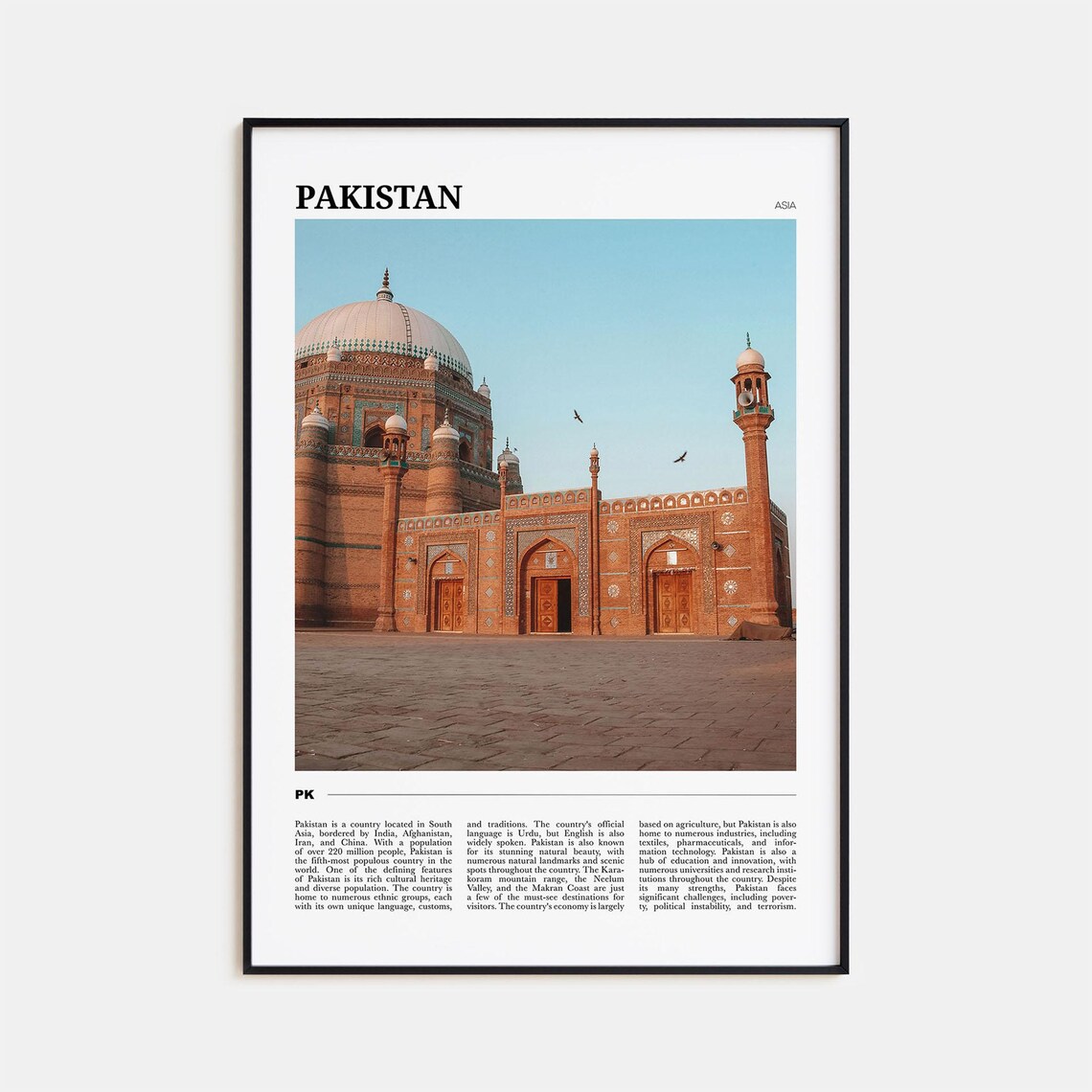 Pakistan Travel Poster, South Asia Art Print