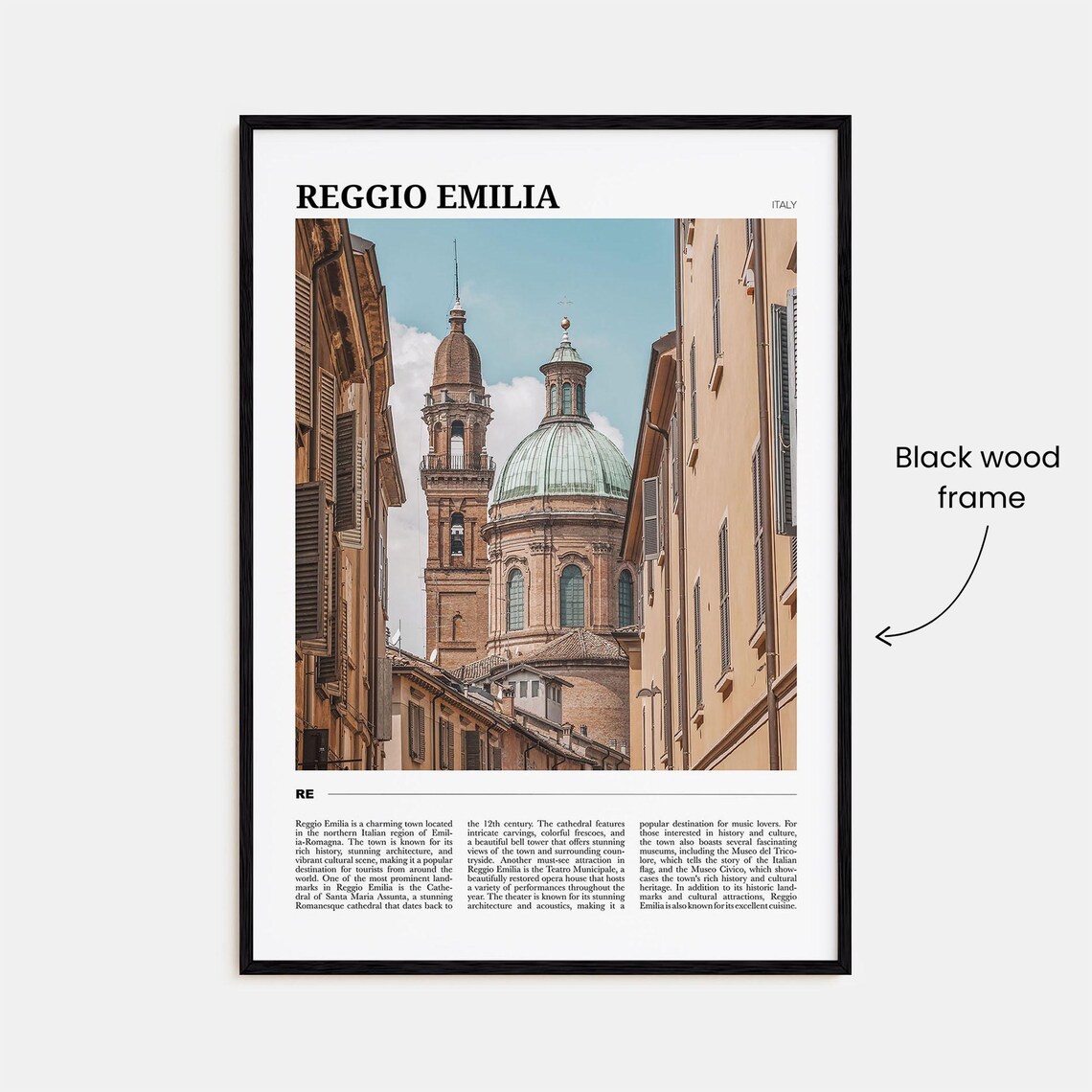 Reggio Emilia Vintage Travel Poster, Italy - Image 2