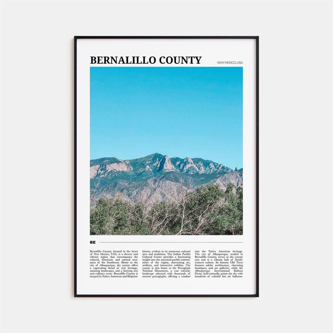 Bernalillo County New Mexico Sandia Mountains Landscape Poster