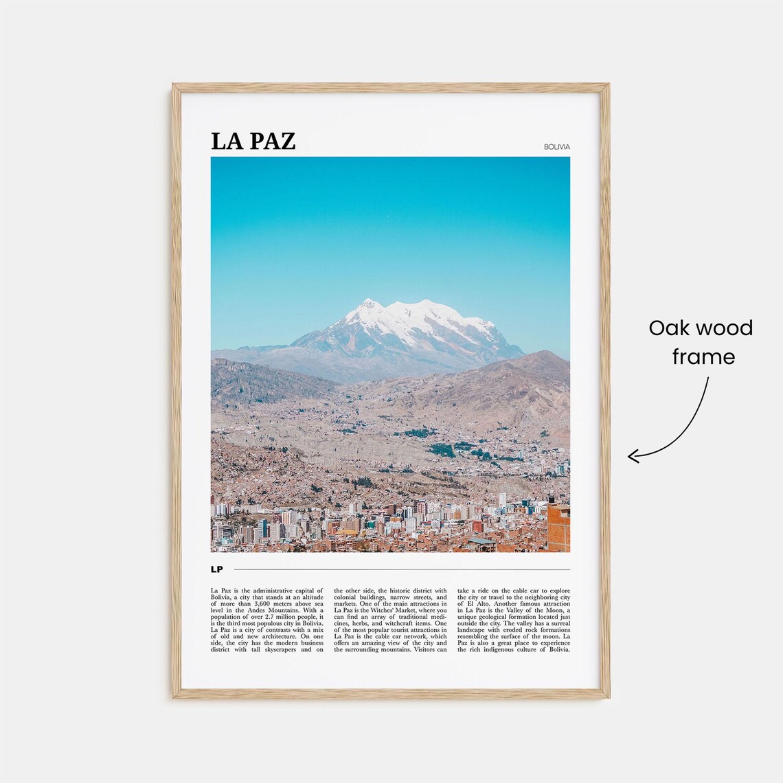 La Paz Decor Bolivia Travel Poster - Image 3
